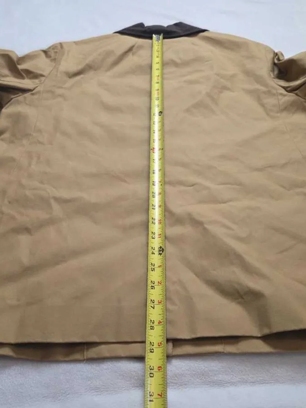 L (w flaw) J.Crew Barn Jacket in cotton canvas with corduroy collar Honey Brown